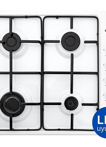 Beden Kumtel Emaye Set Üstü Beyaz Ocak (KO-420F) (LPG)