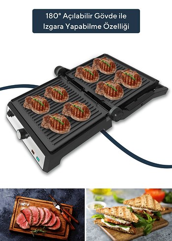 KUMTEL Inox Tost Ve Izgara Makinesi 2000w