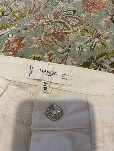 Mango Mango Beyaz Kot Pantolon