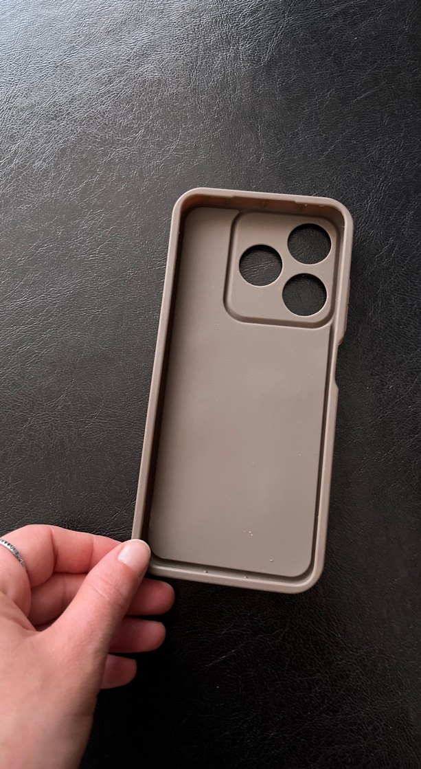 Düğmeli Bej Telefon Kılıfı tekno spark 10 tl kılıfı - Görsel 3