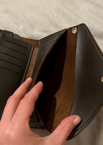 Kahverengi Deri Fermuarlı Kadın Cüzdanı - Görsel 5