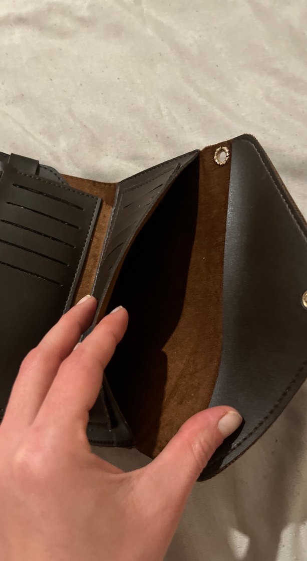 Kahverengi Deri Fermuarlı Kadın Cüzdanı - Görsel 5