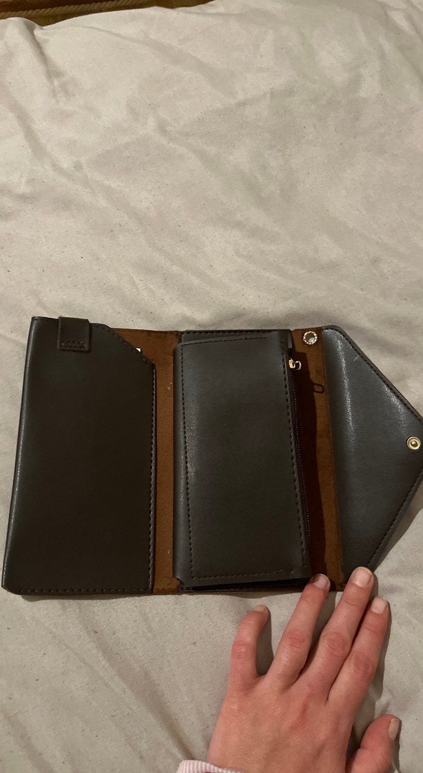 Kahverengi Deri Fermuarlı Kadın Cüzdanı - Görsel 2