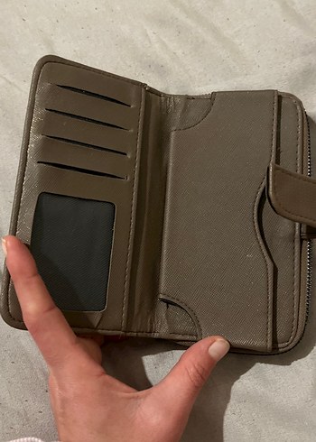 Kilitli Kahverengi Deri Kadın Cüzdanı - Görsel 2