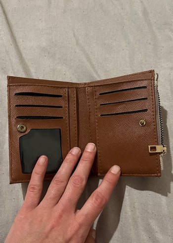 Deri Kahverengi Fermuarlı Kadın Cüzdanı - Görsel 2
