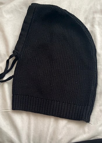 Siyah Kadın Örgü balaclava - Görsel 2
