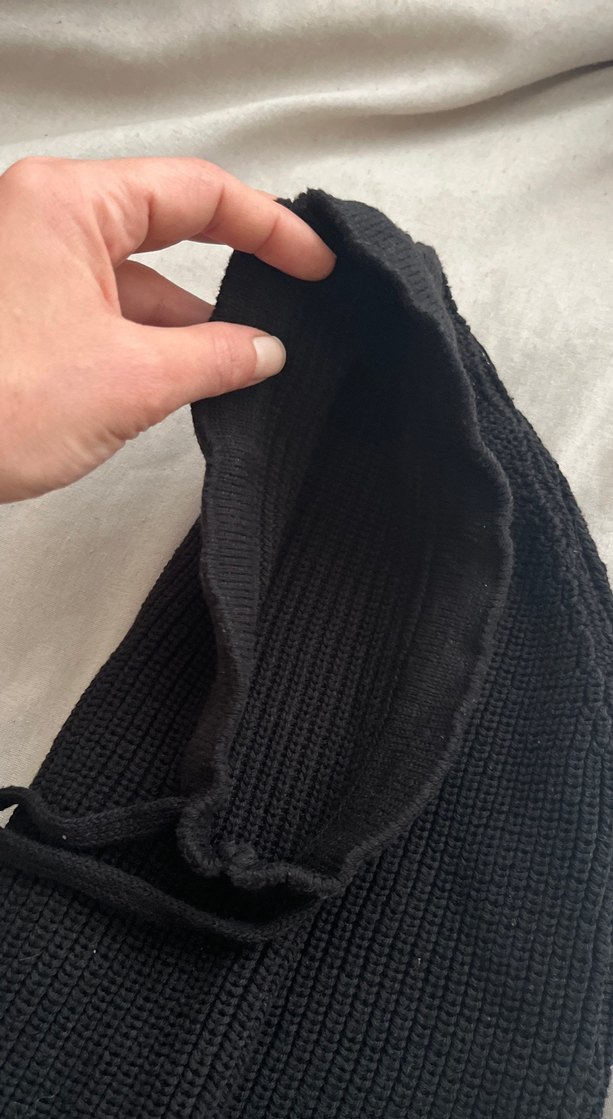 Siyah Kadın Örgü balaclava - Görsel 4