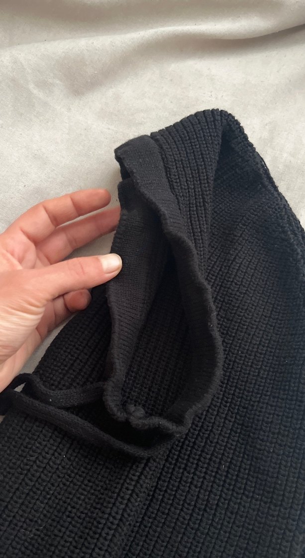 Siyah Kadın Örgü balaclava - Görsel 3