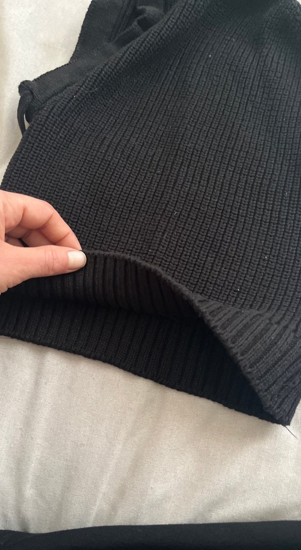 Siyah Kadın Örgü balaclava - Görsel 5