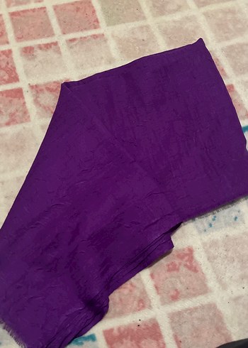 Parlak Mor Kadın Saten Şal - Görsel 3