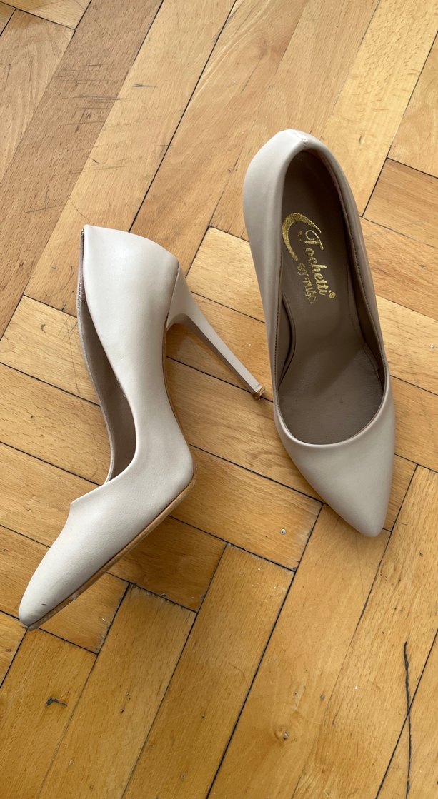 Bej Stiletto Kadın Topuklu Ayakkabı - Görsel 5