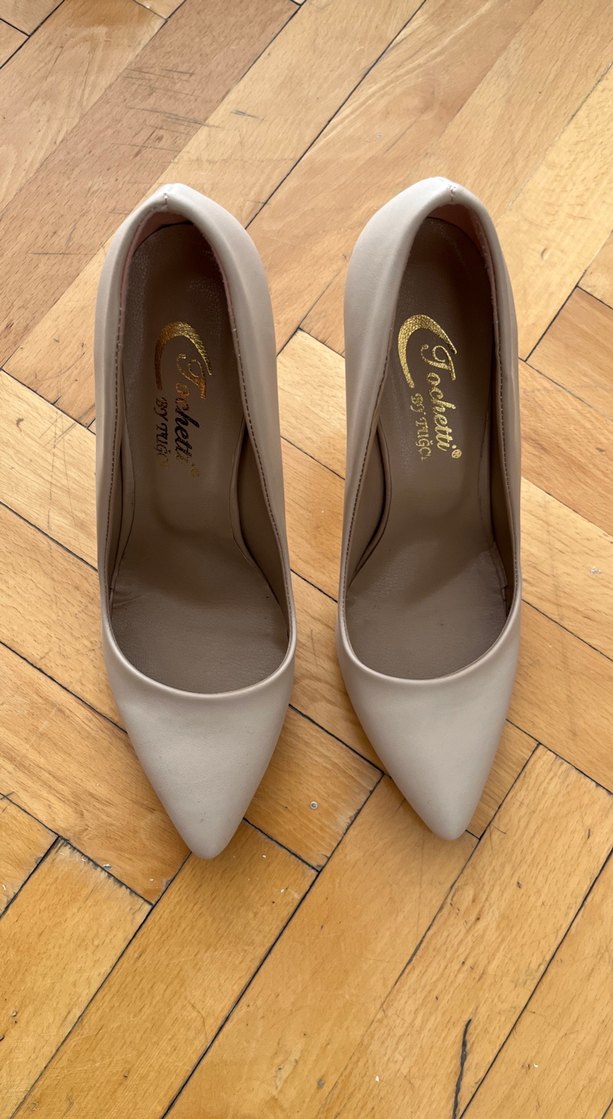 Bej Stiletto Kadın Topuklu Ayakkabı - Görsel 4