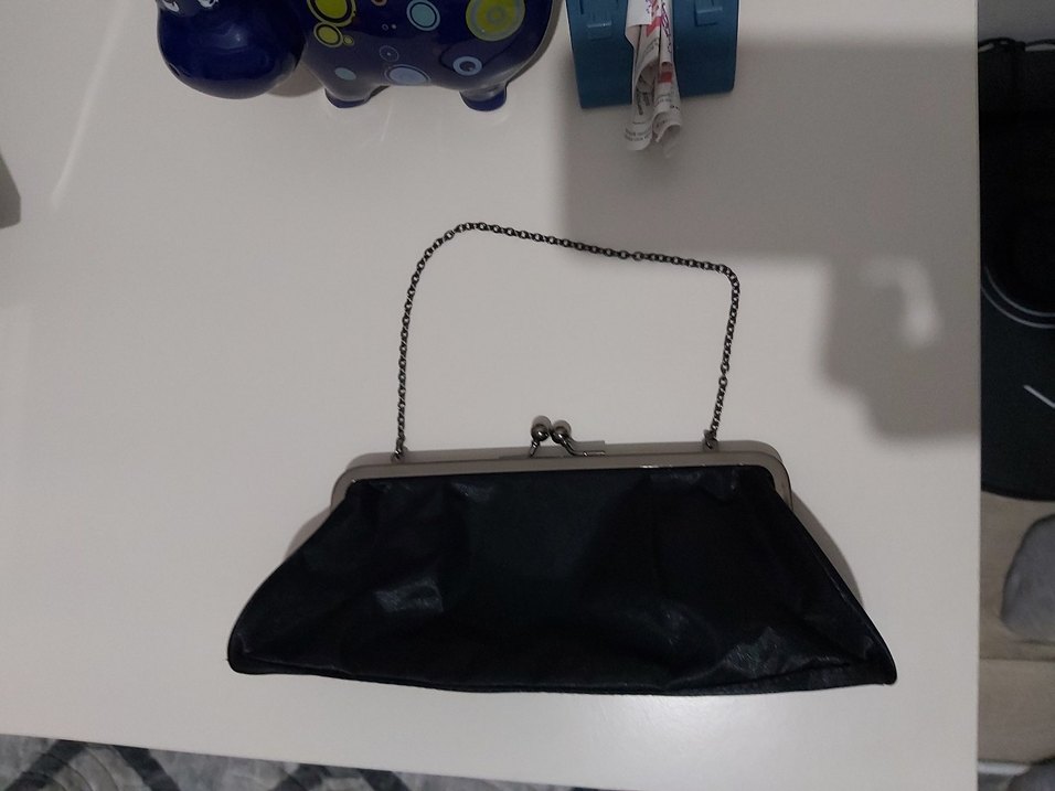 Siyah Zincirli Çanta - Görsel 5