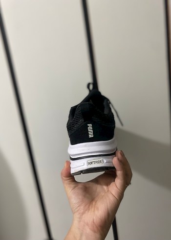 Siyah Platform Topuklu Bağcıklı Kadın Spor Ayakkabı - Görsel 5