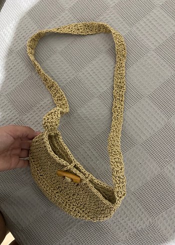 Örgü Bej Kadın Çapraz Çanta - Görsel 3