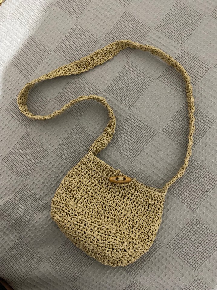 Örgü Bej Kadın Çapraz Çanta - Görsel 2