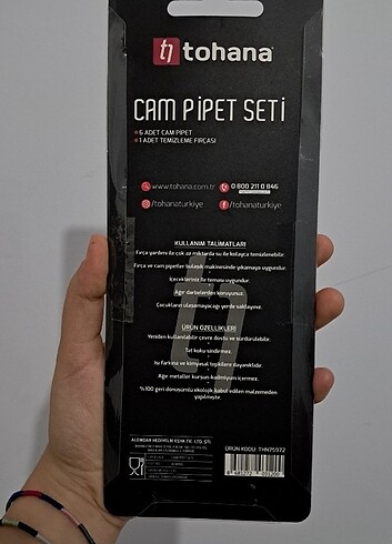  Beden cam pipet 