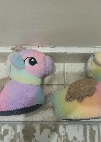 Kızlar İçin Renkli Bağlama Desenli Sıcak Terlik twegy - Görsel 2