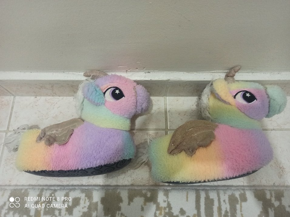 Kızlar İçin Renkli Bağlama Desenli Sıcak Terlik twegy - Görsel 2