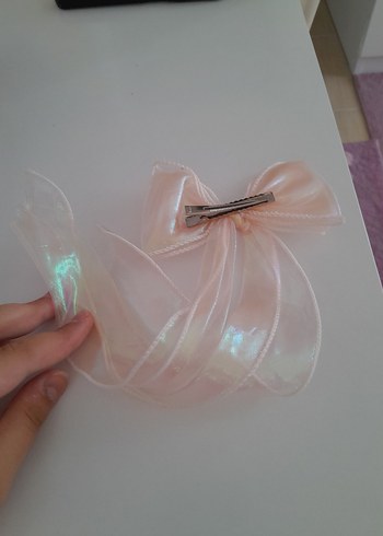 Zara Pembe Pastel Fiyonk Saç Aksesuarı