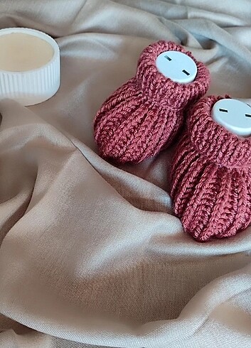 BEBEK SELANİK MODEL ÖRGÜ ÇORAP PATİK - Görsel 2