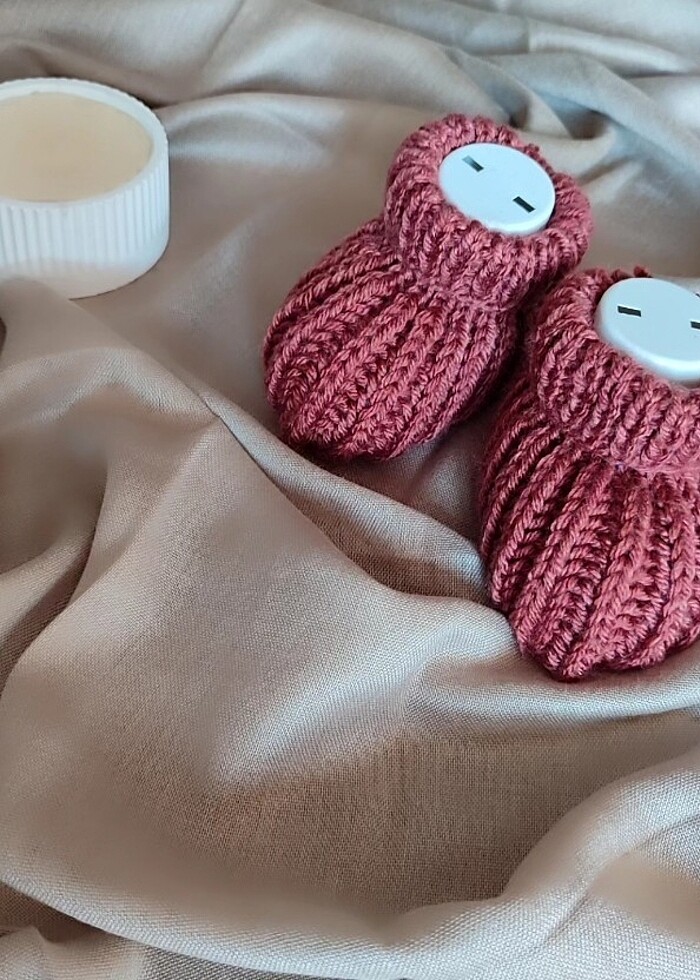 BEBEK SELANİK MODEL ÖRGÜ ÇORAP PATİK  - Görsel 2