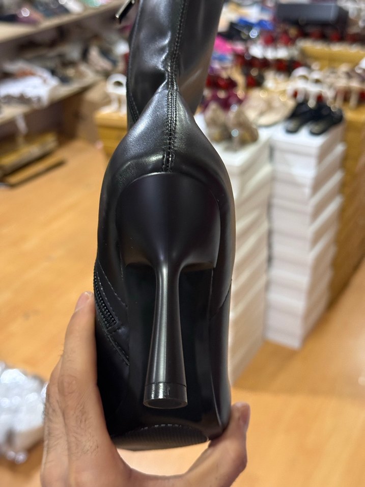 4 renk mevcut Streçli kadın bot ince topuk 9cm - Görsel 4