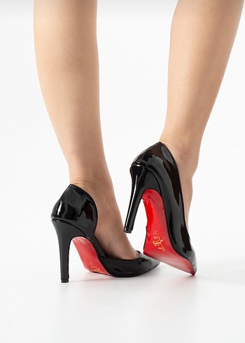 Louboutin kadın rugan stiletto klasik ayakkabı 11 cm topuk - Görsel 2