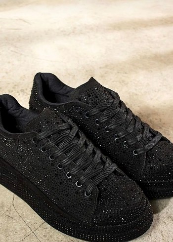 Siyah taşlı spor Alexandra ayakkabı - Görsel 11