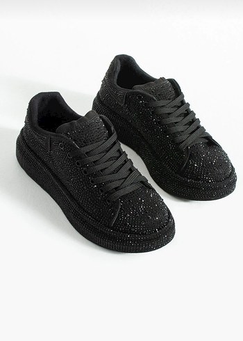 Siyah taşlı spor Alexandra ayakkabı - Görsel 10
