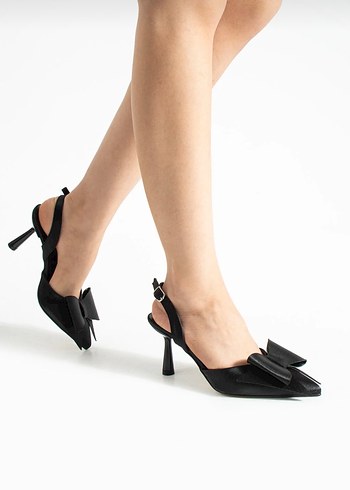 Kadın saten 7cm topuklu abiye ayakkabı - Görsel 18