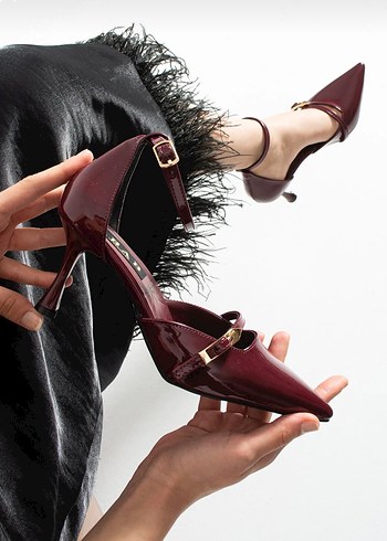 Kadın rugan 7 cm ine topuklu klasik ayakkabı - Görsel 3