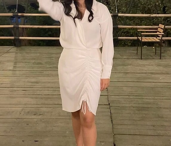 Diğer Kumaş beyaz elbise