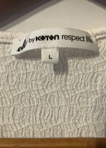 Kısa Beyaz Bürümcük Bohem Crop Bluz - Görsel 3