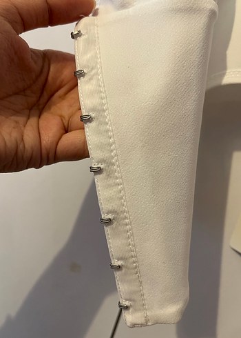 Trendyolmilla Dantel Detaylı V Yakalı Beyaz Bustiyer - Görsel 5