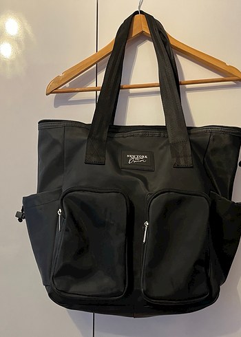 Siyah Fermuarlı Spor Tarz Kadın Omuz Çantası - Görsel 2