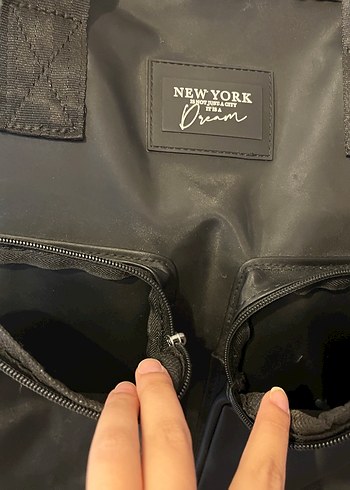 Siyah Fermuarlı Spor Tarz Kadın Omuz Çantası - Görsel 4