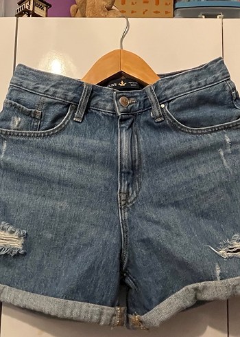 COLINS Kadın Denim Mom Fit Şort - Görsel 4