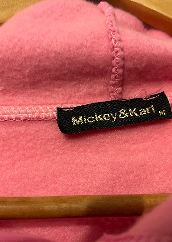 Pembe Desenli Polar Kadın OversizeSweatshirt - Görsel 2