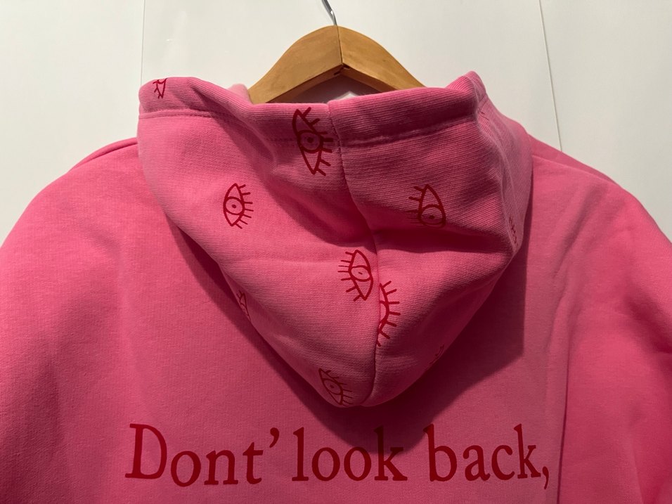 Pembe Desenli Polar Kadın OversizeSweatshirt - Görsel 4