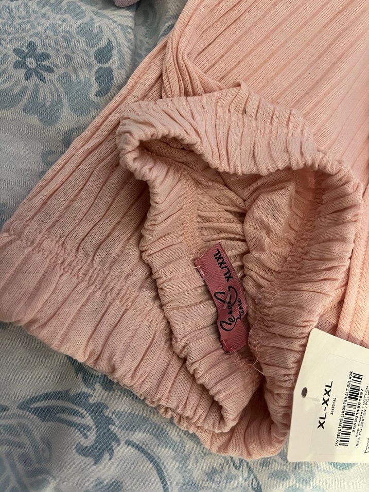 Kadın Fitilli Esnek 2li Pijama Altı - Görsel 5