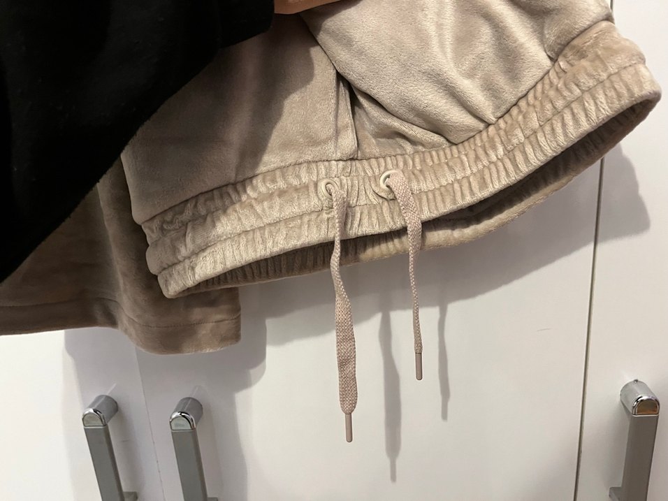 H&M Kadın Açık Kahverengi Kadife Salaş Sweatpant - Görsel 2
