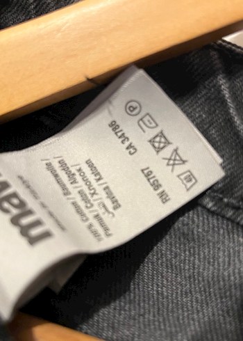 Mavi Siyah Bol Kesim Mini Denim Şort - Görsel 6