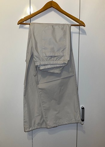 Koton Açık Gri Loose Fit Kadın Paraşüt Pantolon - Görsel 3