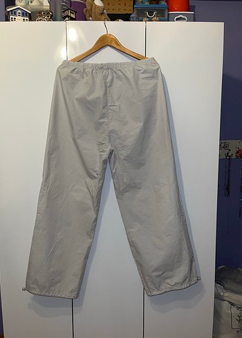 Koton Açık Gri Loose Fit Kadın Paraşüt Pantolon - Görsel 4