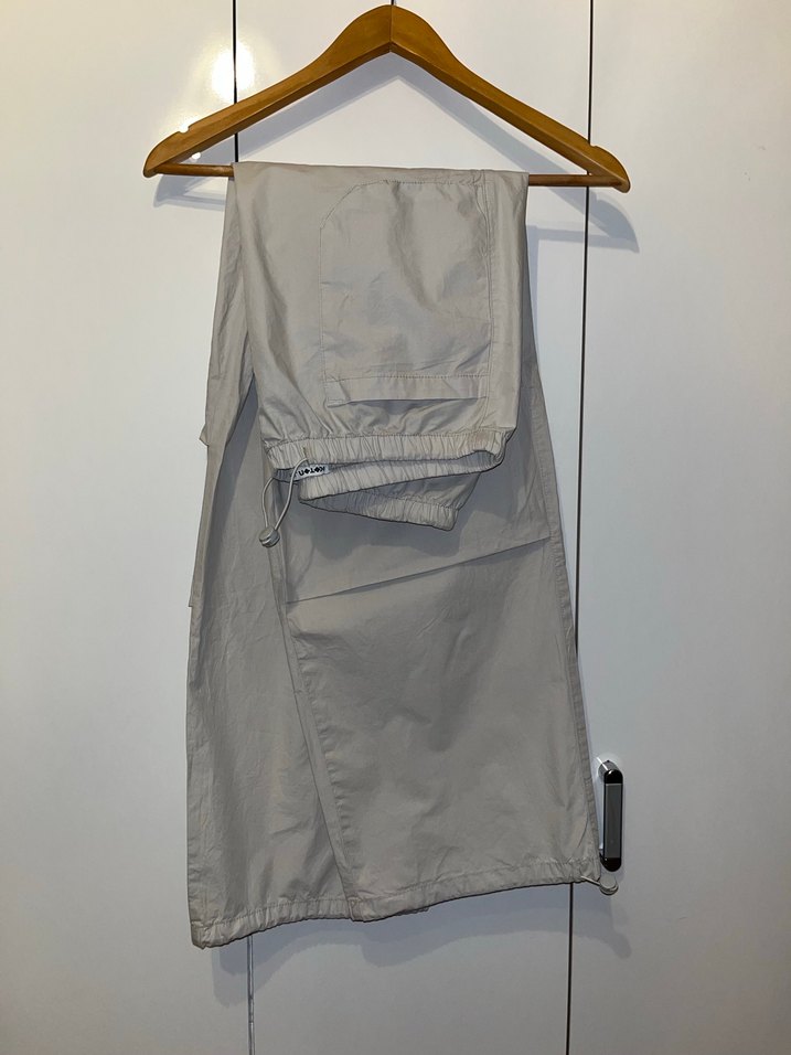 Koton Açık Gri Loose Fit Kadın Paraşüt Pantolon - Görsel 3