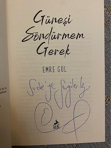 Beden Renk Emre Gül Ciltli Güneşi Söndürmem Gerek İmzalı