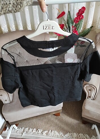 s Beden Tül detaylı tshirt