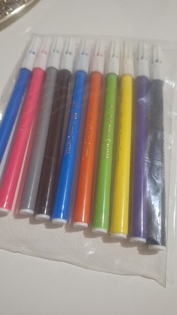 Faber castell 10lu keçeli kalem  - Görsel 2