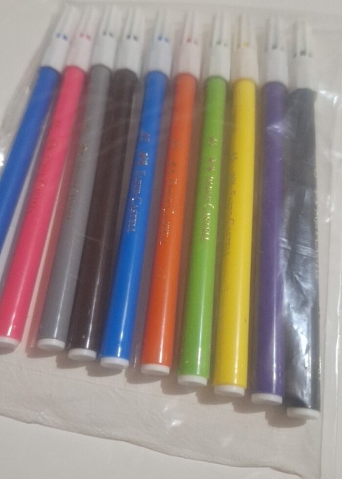 Faber castell 10lu keçeli kalem  - Görsel 2